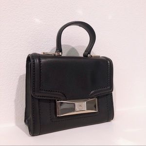 Kate Spade mini box crossbody bag with gold buckle